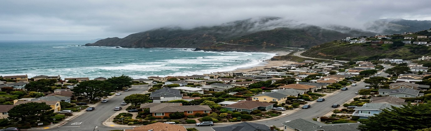 Pacifica CA neighborhoods and surrounding coastal cities locksmith coverage map